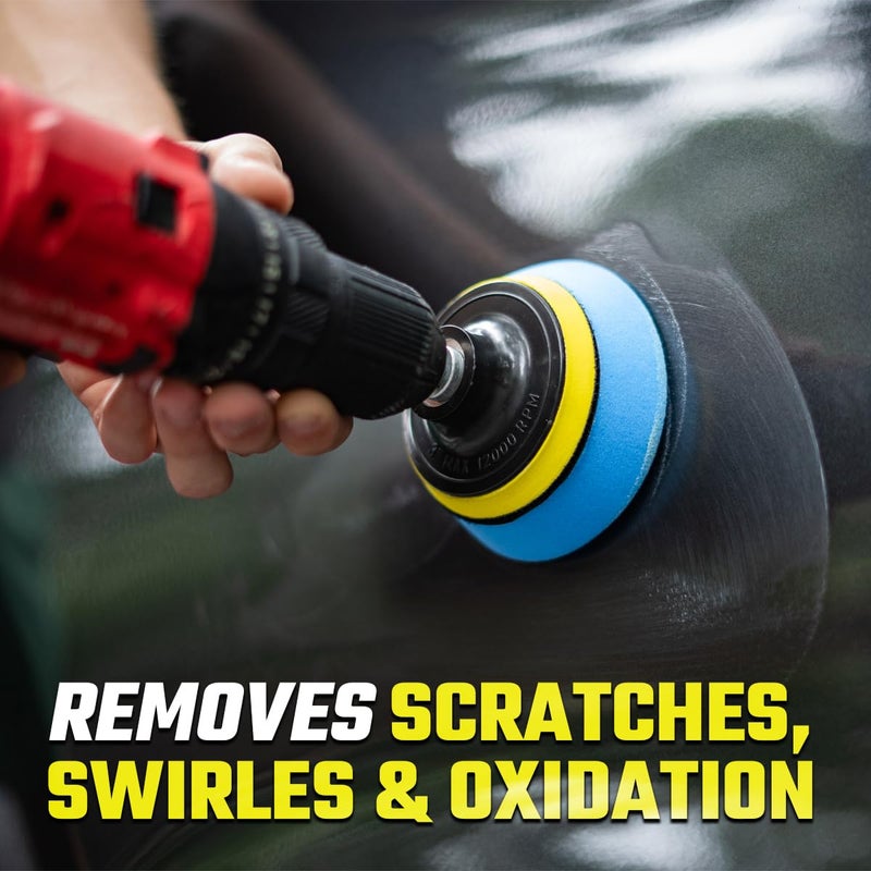 ExoForma Car Scratch Remover Kit for Scratches & Swirls - Paint Correction System with Drill Attachment, Polishing Pad & Microfiber Towel - Restores Color, Gloss, and Shine - for All Paint Finishes - Image 2